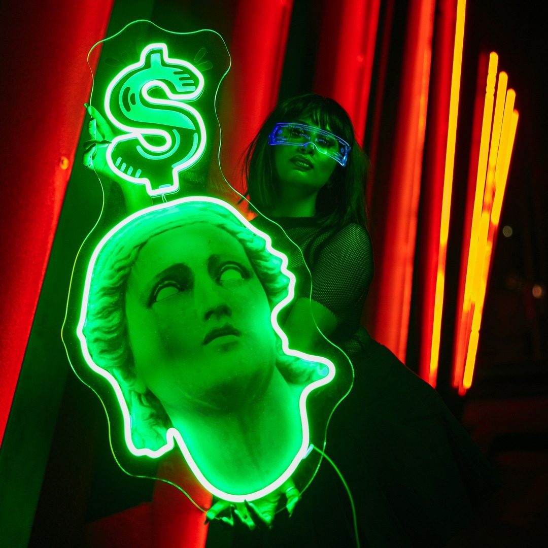Bar neon sign install 46