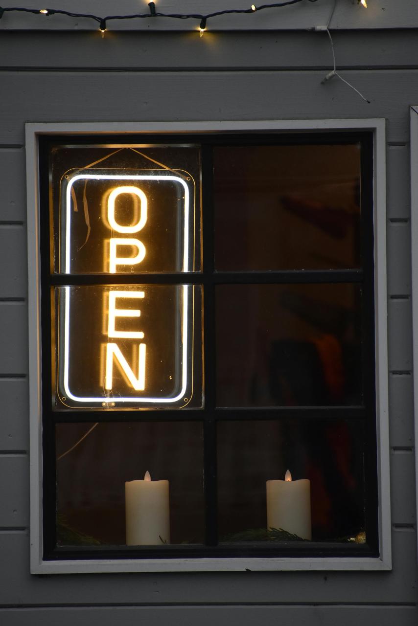 Bar neon sign install 49