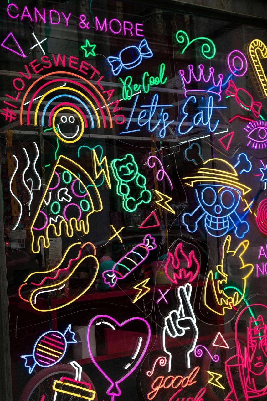 Bar neon sign install 52