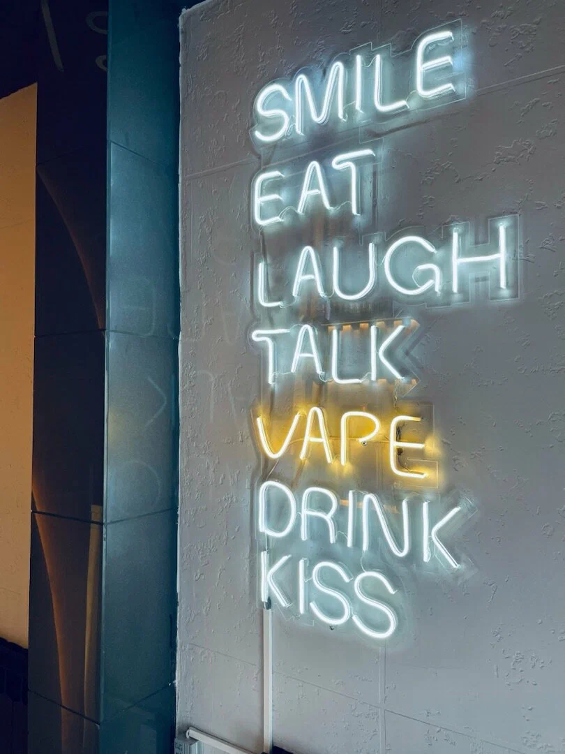 Bar neon sign install 53