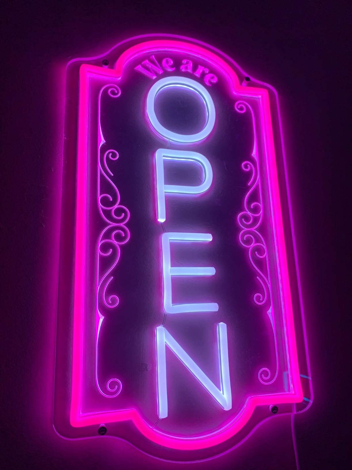 Bar neon sign install 61