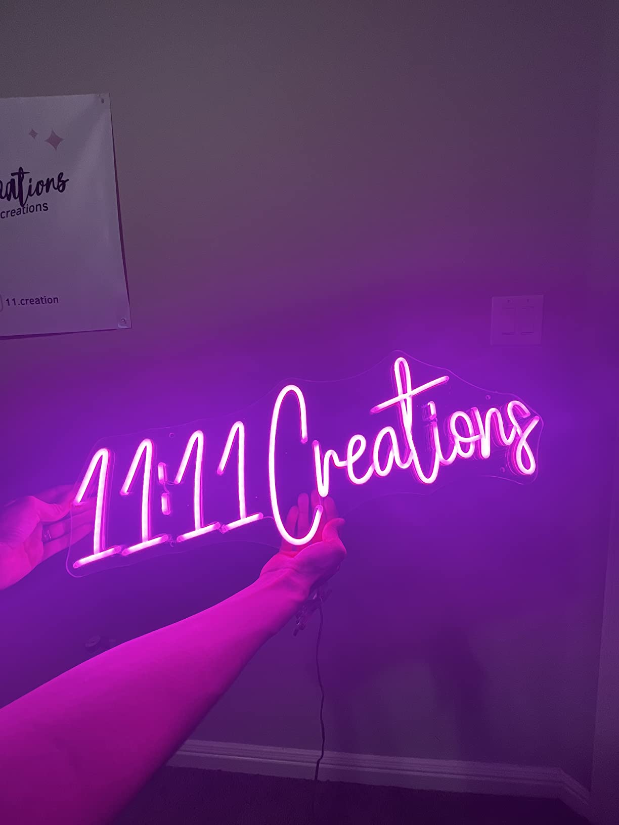 Events neon sign install 99
