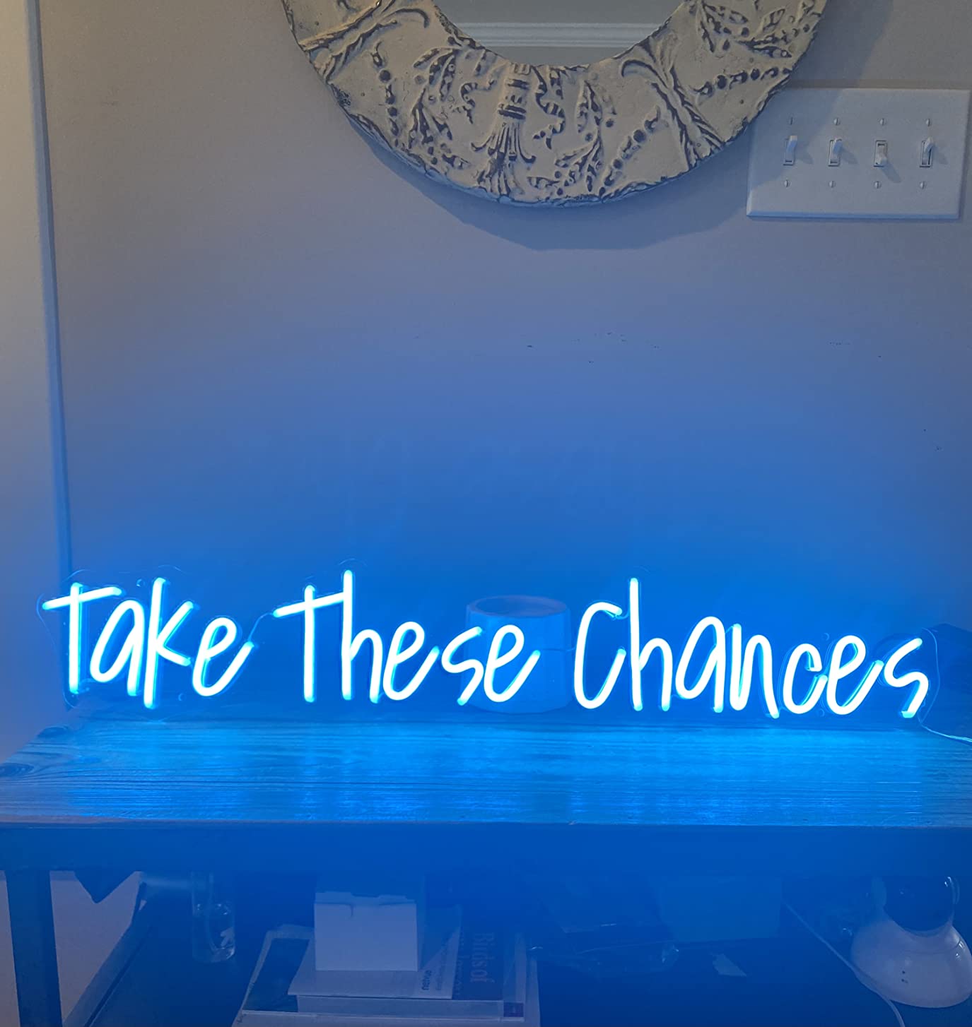 Events neon sign install 102