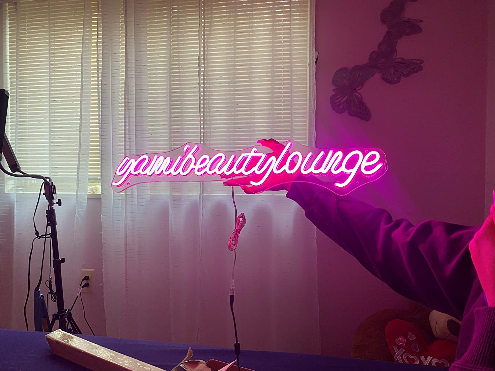 Events neon sign install 115