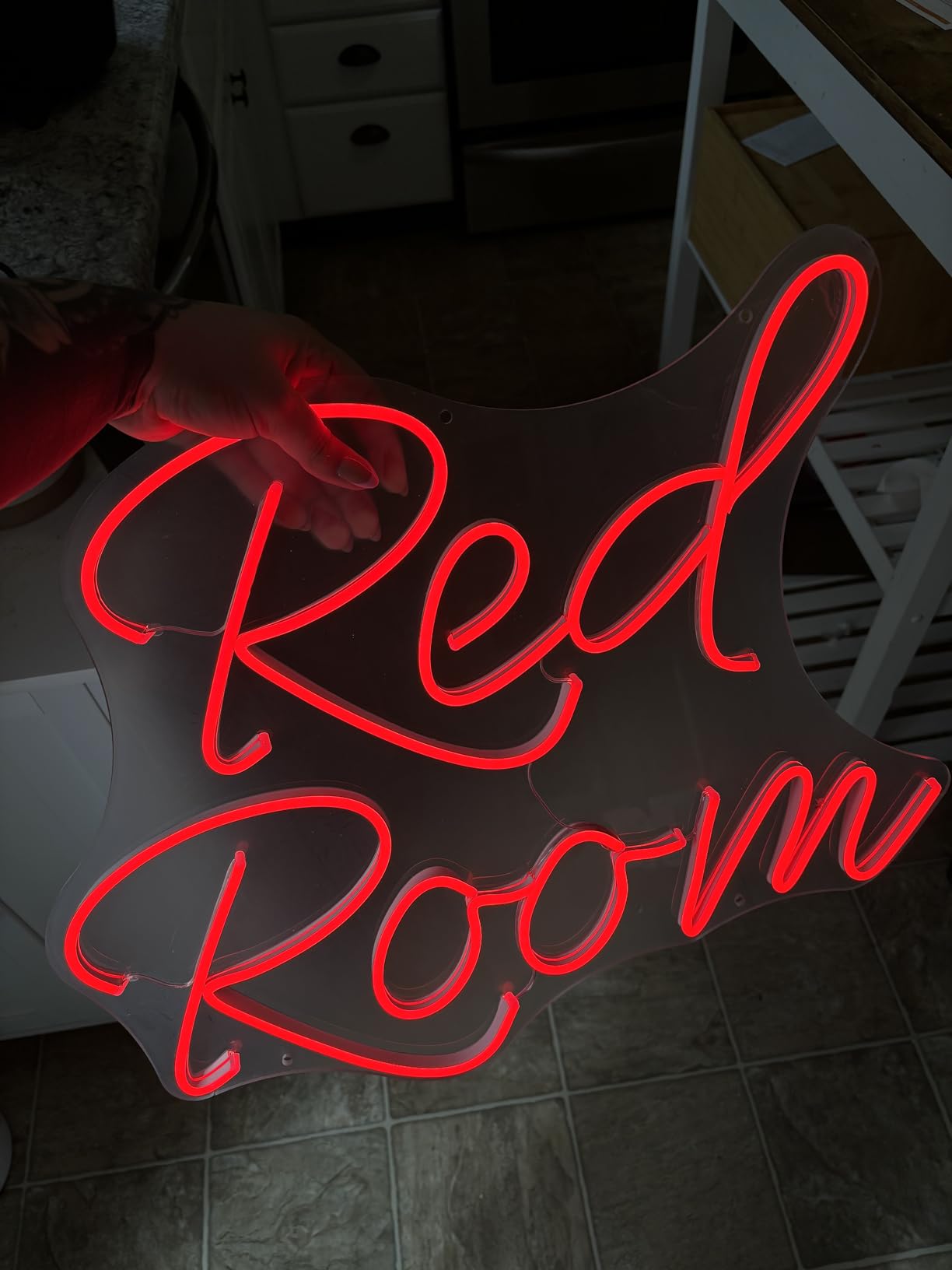 Gaming neon sign install 145