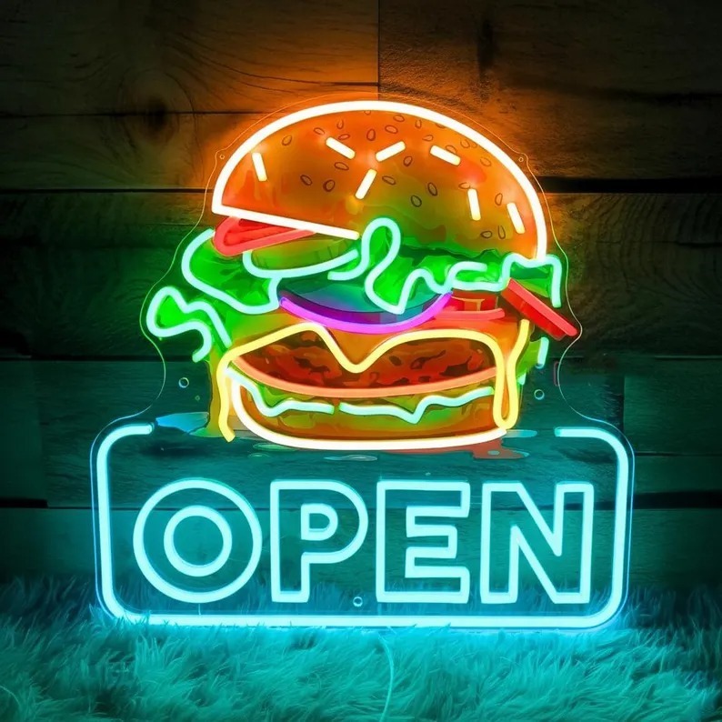 Restaurants neon sign install 185