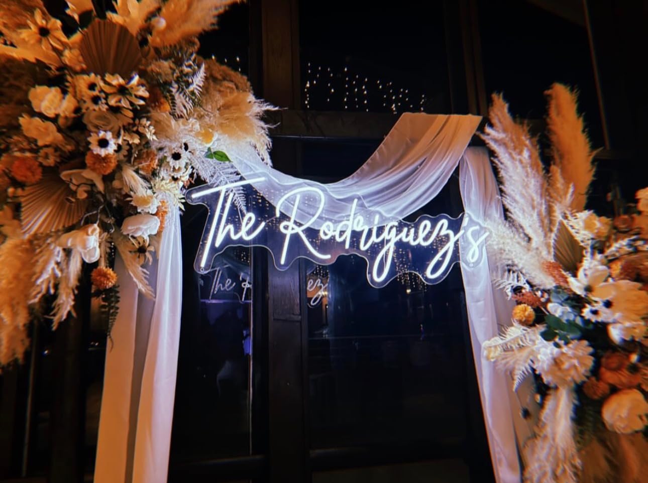 Wedding neon sign install 3