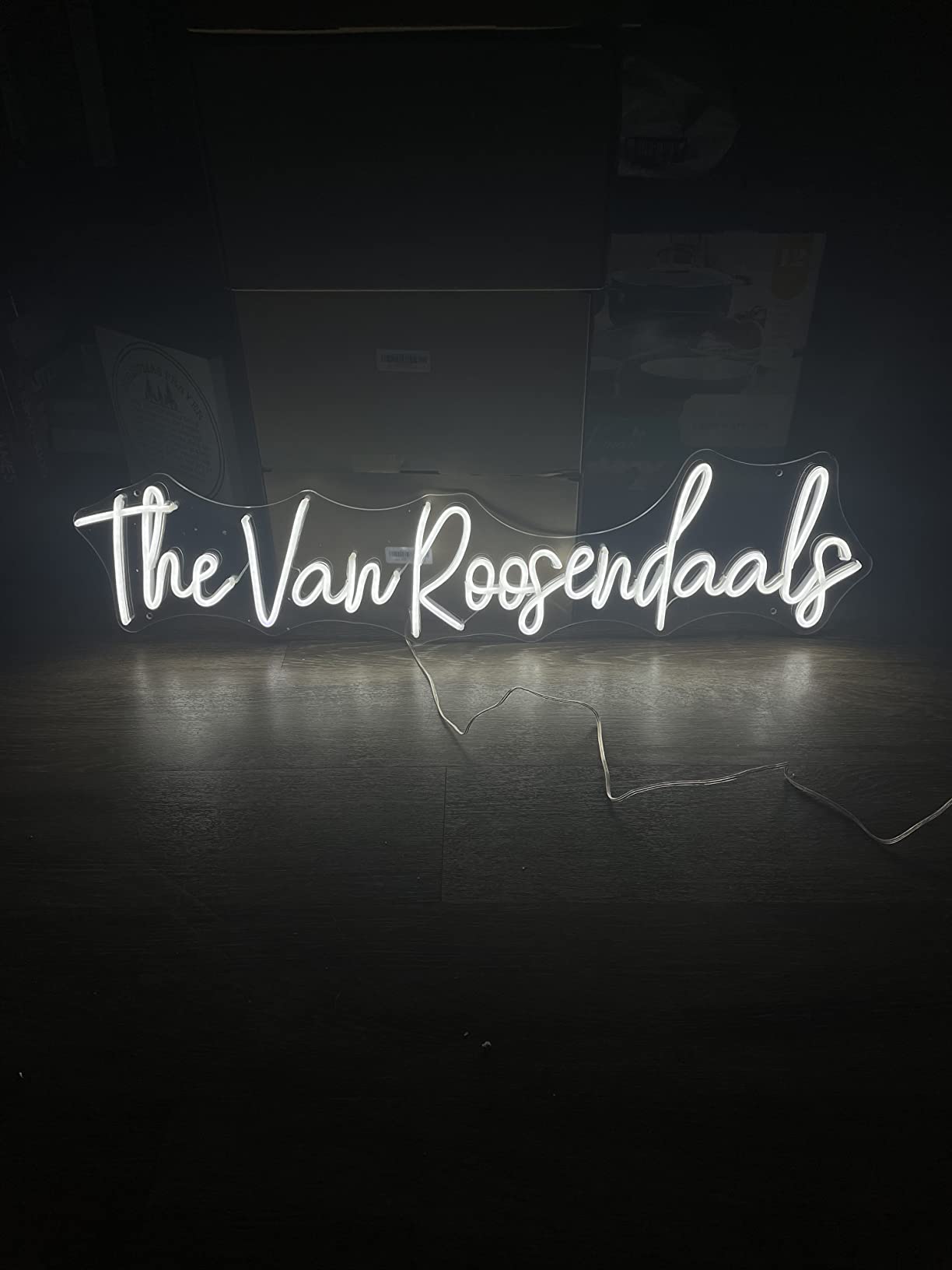 Wedding neon sign install 13