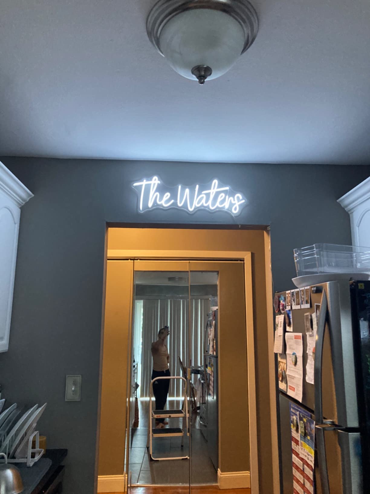 Wedding neon sign install 14