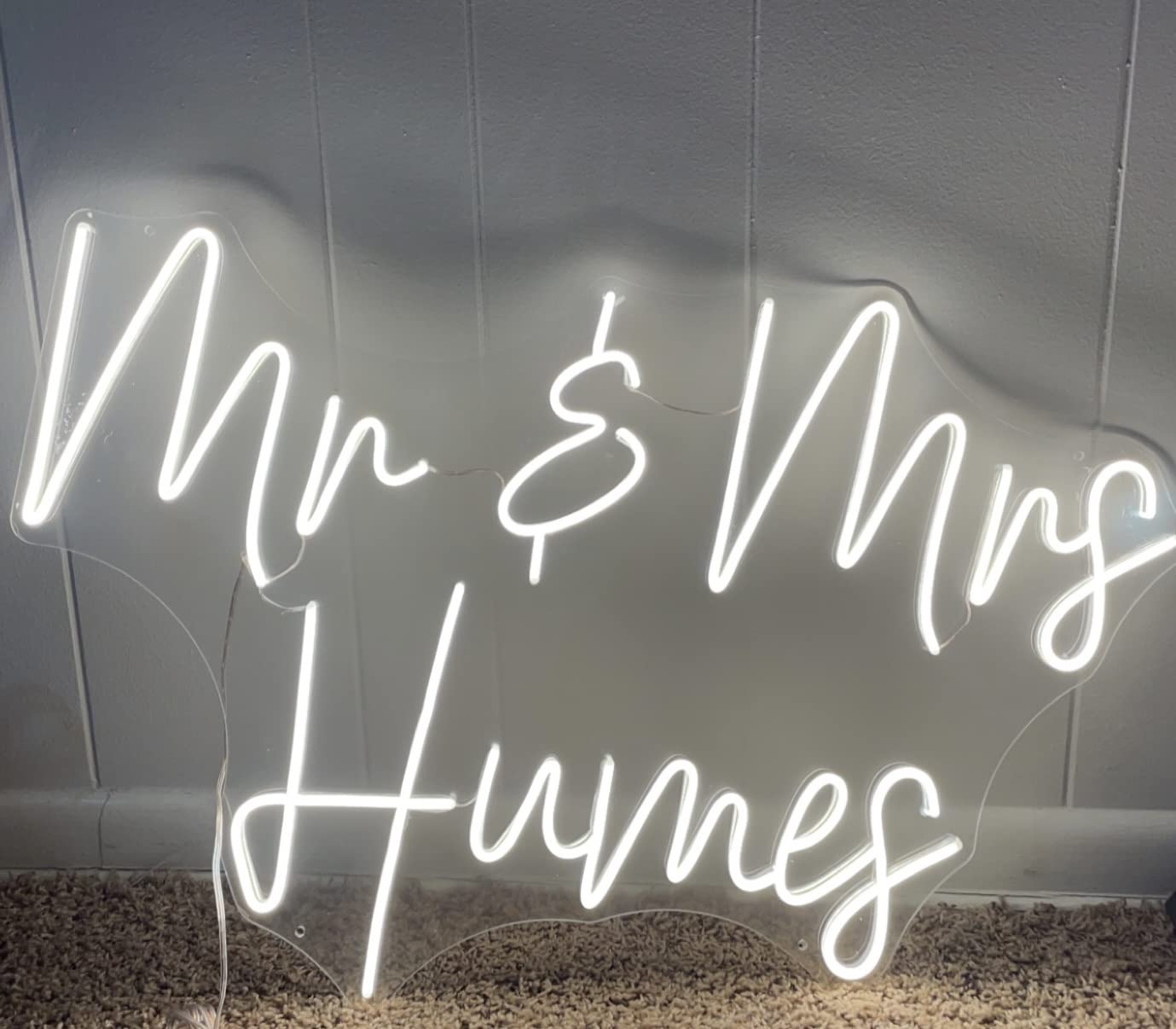 Wedding neon sign install 18