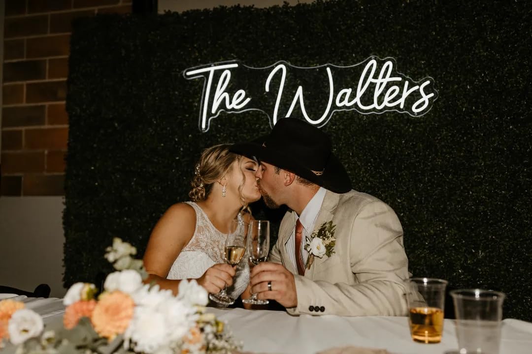Wedding neon sign install 19