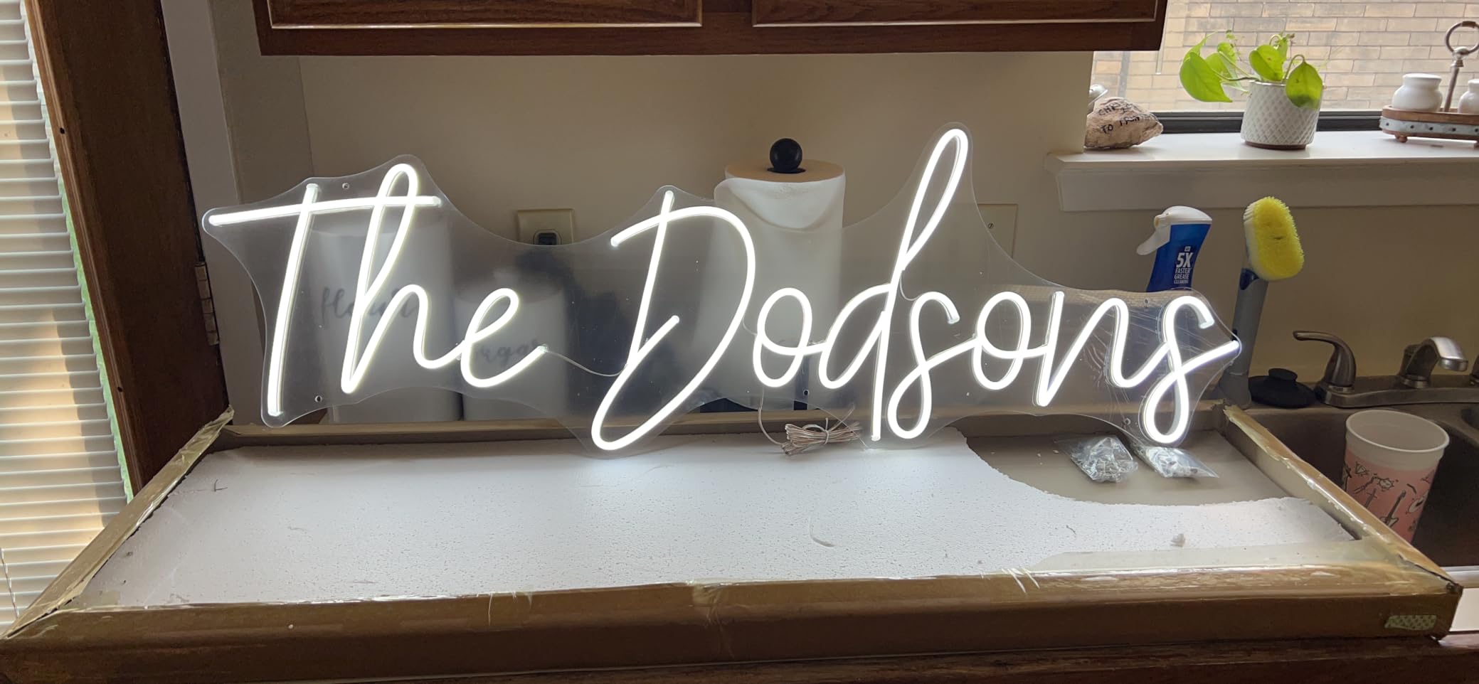 Wedding neon sign install 24