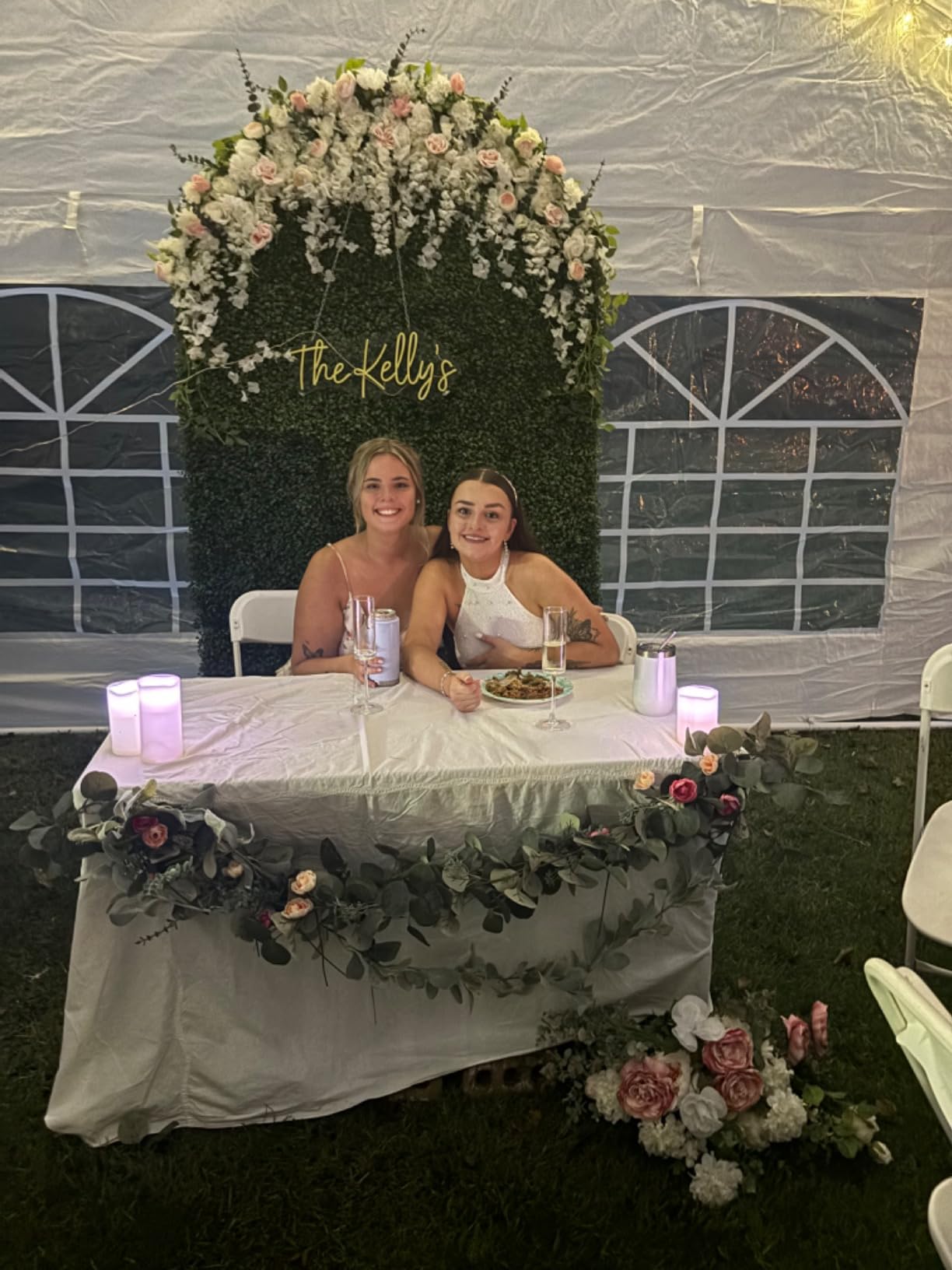 Wedding neon sign install 29
